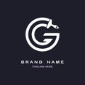 G letter paint brush logo design template for brand or company and other