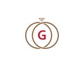 G letter ring diamond logo