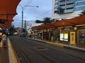 Tram stop in Gold Coast Queensland Australia