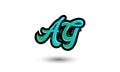 A G GA letter logo concept initial AG vector eps