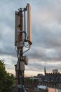 5G Mobile network directional antenna on roof in Copenhagen city Denmark