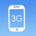 3G mobile phone cloud shape