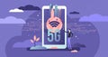 5G modern data concept, flat tiny person vector illustration