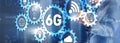 6G Modern Industry High Speed Communication Technology. Royalty Free Stock Photo