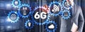 6G Modern Industry High Speed Communication Technology. Royalty Free Stock Photo