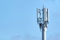 5G Network Connection Concept-5G smart cellular network antenna base station on the telecommunication mast Royalty Free Stock Photo