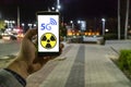 5g network danger displayed outdoors
