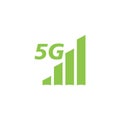 5g network icon design template vector isolated