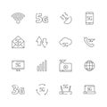 5g. Network icon free wireless safety technology cloud phone internet 4g vector symbols