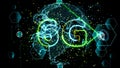 6G network super speed Internet digital world map quantum satellite