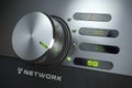 5G network. Switch knob with different telecommunication standarts in mobile network