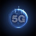 5G network wireless internet Wi-fi connection. communication network concept. High speed, broadband telecommunication. vector Royalty Free Stock Photo