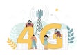4G network wireless technology. 4G network wireless technology. New generation of mobile communication network. Royalty Free Stock Photo