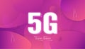 5G new speed of Internet for wireless and wifi connection. This is fast connection fo the world. Vector illustration design in Royalty Free Stock Photo