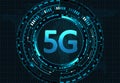 5G New wireless high-speed Internet connection and Wi-Fi. Illustration Royalty Free Stock Photo