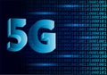 5G new wireless internet wifi connection.  Global network high speed innovation connection technology background. Royalty Free Stock Photo