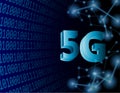 5G new wireless internet wifi connection.  Global network high speed innovation connection technology background. Royalty Free Stock Photo