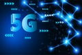 5G new wireless internet wifi connection. Royalty Free Stock Photo