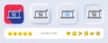 5g notebook line icon. Wireless technology sign. Neumorphic buttons. Vector