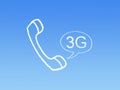 3G phone cloud shape