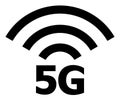 5G Radio Source - Vector Icon Illustration