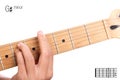 G sharp minor guitar chord tutorial Royalty Free Stock Photo