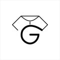Letter G shirt logo icon design illustration template modern web