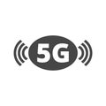 5G sign, 5g mode technology icon