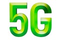 5G sign image isolated on white