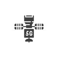 5G space satellite vector icon Royalty Free Stock Photo