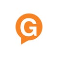 G speech bubble Logo , chat logo