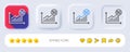 5g statistics line icon. Wireless technology sign. Neumorphic buttons. Vector