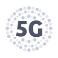 5G sticker online wireless system connection concept fifth innovative generation of high speed internet sign icon mobile Royalty Free Stock Photo