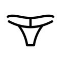 G-String icon on white background. Panties thin line icon, lingerie and female, underwear sign.