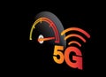 5g super fast broadband or mobile internet connection Royalty Free Stock Photo