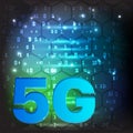 5G technology background. New generation mobile networks and internet.
