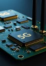 5G Technology Circuit Board Innovation Highspeed internet advanced connectivity future technological progress 5G network