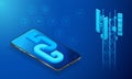 5G Technology. New global innovative data transmission technology.