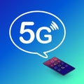 5g Technology, smartphone with 5g symbol