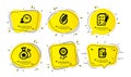 5g technology, Survey checklist and Hypoallergenic tested icons set. Vector
