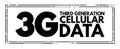 3G Third Generation cellular data text stamp, technology concept background Royalty Free Stock Photo