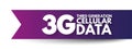3G Third Generation cellular data text. technology concept background Royalty Free Stock Photo