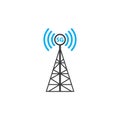 5g tower signal logo icon vector illustration