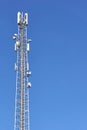 5G transmitters on a telecommunications tower Royalty Free Stock Photo