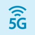5G Vector Icon. 5th Generation Wireless Internet Network Connection Information Technology Illustration. Mobile devices Royalty Free Stock Photo