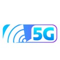 5G Vector Icon. 5th Generation Wireless Internet Network Connection Information Technology Illustration Royalty Free Stock Photo