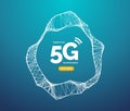 5G vector wifi wireless technology connection, mobile transmission speed. Digital data 5g connection