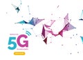 5G vector wifi wireless technology connection, mobile transmission speed. Digital data 5g connection