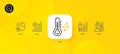 5g wifi, Augmented reality and Electricity power minimal line icons. For web application, printing. Vector