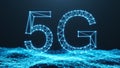 5G wireless high-speed mobile Internet. Technology concept. High speed internet. Concept smartphone internet connection